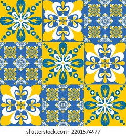 azulejo tile spanish style, TalaVera de Puebla ceramic tile, beautiful ornate pattern for wall decoration