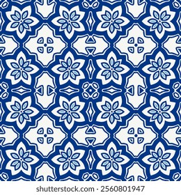 Azulejo Tiles  () - Repeating Vector Image; Easily Editable; Endless Design; Colorful lIlustration. Print for Gift Paper, Packaging, etc.