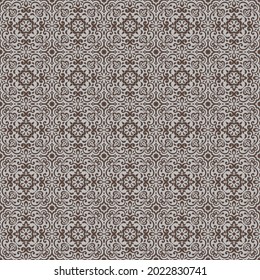 Azulejos ceramic tile design. Talavera tracery motif. Unique creative endless fill swatch. Portuguese, Spanish, Mexican, Brazilian folklore ornament. Ethnic style vector hand drawn seamless pattern.