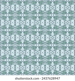  Azulejos tiles patchwork. Portuguese and Spain decor. Seamless geometric pattern. Abstract background.