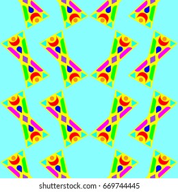 azure backgrounded abstract pattern with angular elements placement.