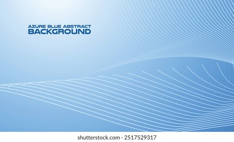 Azure Blue abstract background with curve line for backdrop or presentation