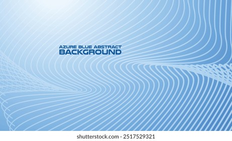 Azure Blue abstract background with curve line for backdrop or presentation