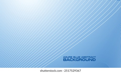 Azure Blue abstract background with curve line for backdrop or presentation