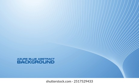 Fundo abstrato Azure Blue com linha de curva para fundo ou apresentação