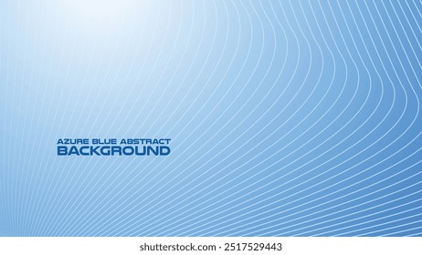 Fundo abstrato Azure Blue com linha de curva para fundo ou apresentação