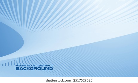 Azure Blue abstract background with curve line for backdrop or presentation