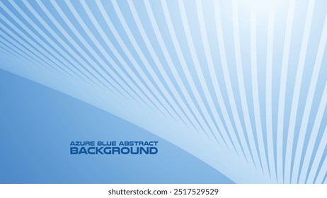 Azure Blue abstract background with curve line for backdrop or presentation