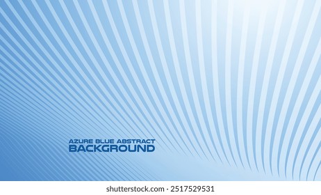 Azure Blue abstract background with curve line for backdrop or presentation