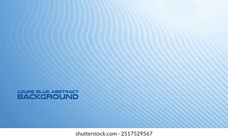 Azure Blue abstract background with curve line for backdrop or presentation