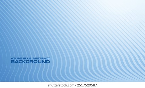 Azure Blue abstract background with curve line for backdrop or presentation