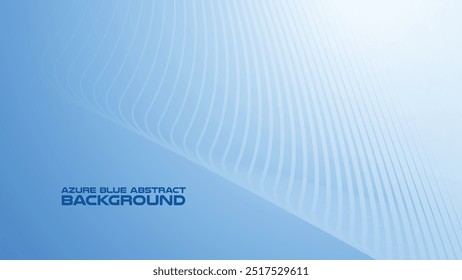 Fundo abstrato Azure Blue com linha de curva para fundo ou apresentação