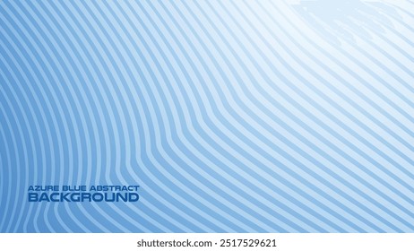 Azure Blue abstract background with curve line for backdrop or presentation