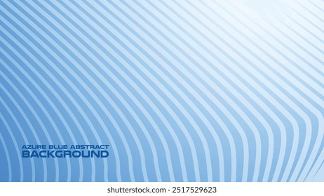 Azure Blue abstract background with curve line for backdrop or presentation