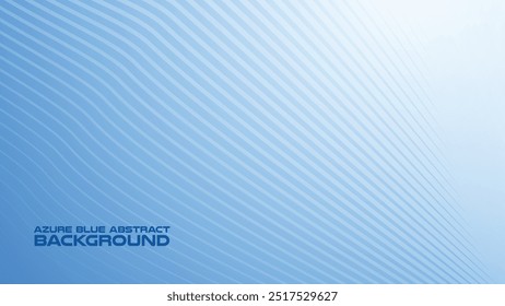 Azure Blue abstract background with curve line for backdrop or presentation