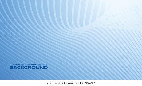 Azure Blue abstract background with curve line for backdrop or presentation