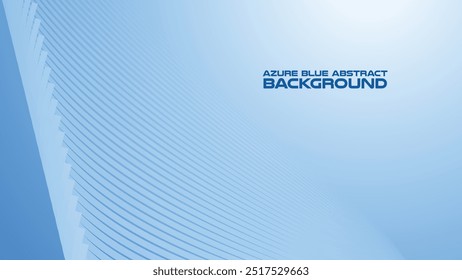 Fundo abstrato Azure Blue com linha de curva para fundo ou apresentação