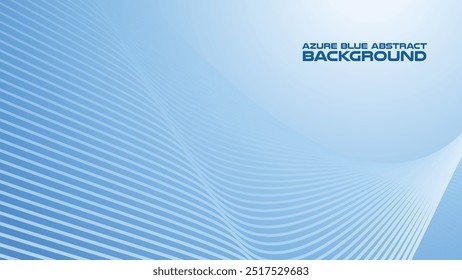 Azure Blue abstract background with curve line for backdrop or presentation