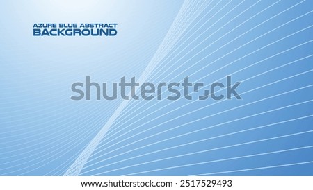 Azure Blue abstract background with curve line for backdrop or presentation