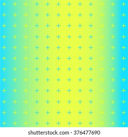 Azure crosses on a yellow-blue background
