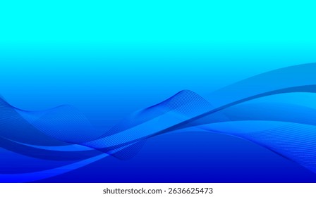 Azure Gradient with Flowing Lines: A Serene Abstract Design for Digital Backgrounds and Creative Projects Featuring Subtle Blue Tones and Dynamic Wave Patterns