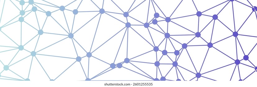 Azure Gradient Network Connected Dots  Lines