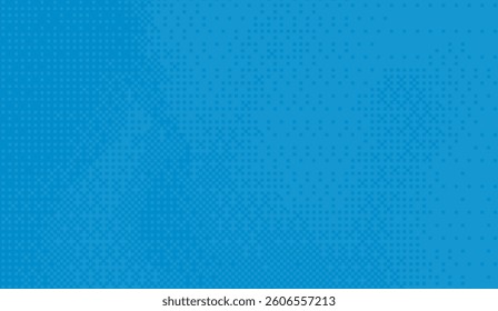 Azure Halftone Gradient Pixelation: A Serene Blue Abstract Design for Digital Applications and Subtly Textured Backgrounds or Creative Projects with Delicate Diminution