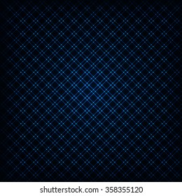 Azure lights abstract geometric shape on dark background