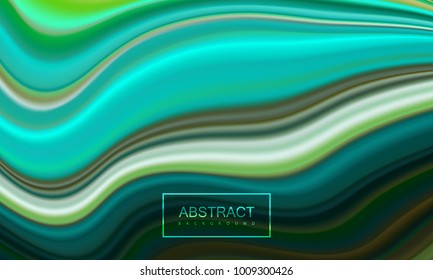 Azure marbled texture. Abstract artistic background. Vector illustration. Liquid turquoise paint. Colorful fluids. Creative backdrop for trendy cover design