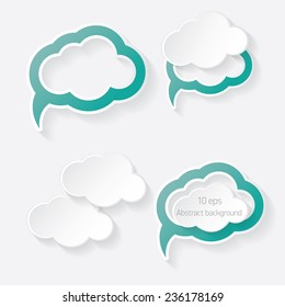 azure modern paper banners set / can be used for infographics / numbered banners / horizontal cutout lines / graphic or website layout vector