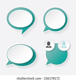 azure modern paper banners set / can be used for infographics / numbered banners / horizontal cutout lines / graphic or website layout vector