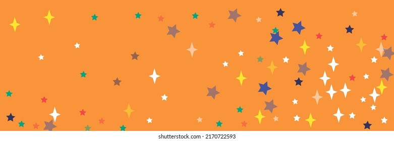 Azure Pink Stars Vivid Turquoise Lavender Blue Background. Vibrant Print White Multicolor Sea Chaotic Indigo Stars Pattern. Yellow Orange Colorful Green Red Pastel Bright Violet Sky Background.