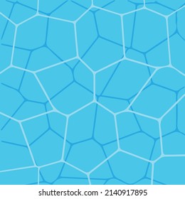 Azure Shining Water Surface Seamless Pattern. Vector Sea Ripple. Abstract Blue Waves Background.