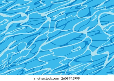 Azure Shining Water Surface Seamless Pattern