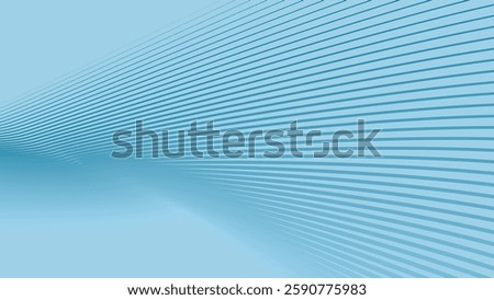 Azure Sky blue abstract background with stripes curve line