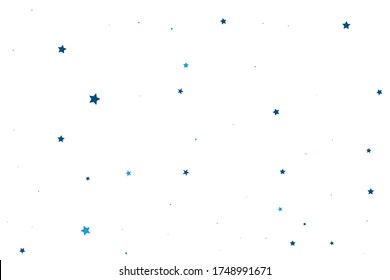 Azure Stars Wallpaper. Blue Confetti Card. Indigo Falling Sky. Celebration Modern. Cobalt Glitter Banner. Sparkling Space. Texture Gift. Universe Modern.