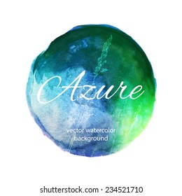 Azure - summer vector watercolor template.