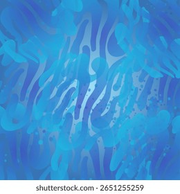 Azure Swirls: Watery Abstract com listras de zebra e texturas manchadas.