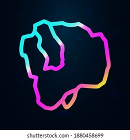 Azurite-Nolan-Symbol. Einfache dünne Linie, Umrissvektor für Rohstoff-Icons für i und ux, Website oder mobile Anwendungen