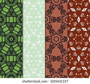 Azuro Geometric Patterns. Set. Vector illustration. Idea fod design, wallpaper, fashion, textile