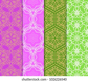 Azuro Geometric Patterns. Set. Vector illustration. Idea fod design, wallpaper, fashion, textile