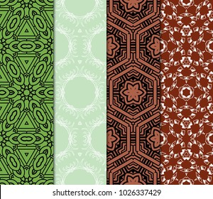 Azuro Geometric Patterns. Set. Vector illustration. Idea fod design, wallpaper, fashion, textile