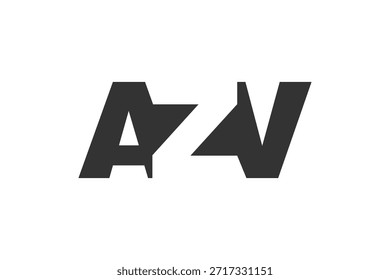 Diseño de logo AZV. Letra inicial A Z V estilo de letra en negrita para startups tecnológicas, consultoría, marca corporativa. Nombre creativo de la empresa, titulares de la tipografía, identidad, logotipo de moda. Ilustración vectorial.