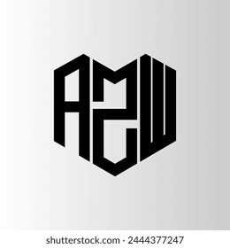 AZW letter logo abstract design. AZW unique design. AZW.
