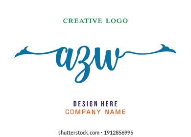 AZW lettering logo is simple, easy to understand and authoritative