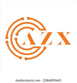 AZX letter design. AZX letter technology logo design on white background. AZX Monogram logo design for entrepreneur and business.

