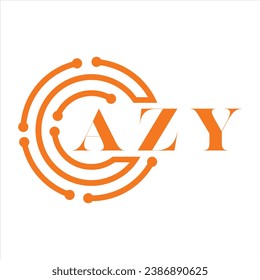 AZY letter design. AZY letter technology logo design on white background. AZY Monogram logo design for entrepreneur and business.
