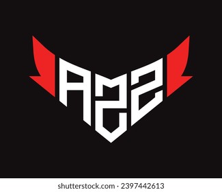 AZZ letter logo design template