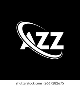 Logotipo de AZZ. Diseño de logo de la letra AZZ. Logotipo de AZZ con el círculo y el logotipo del monograma en mayúsculas. Tipografía AZZ para tecnología, negocio y marca inmobiliaria.