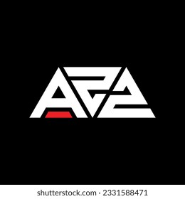 Diseño del logotipo de la letra triangular AZZ con forma triangular. Monograma de diseño del logotipo del triángulo AZZ. Plantilla de logotipo vectorial de triángulo AZZ con color rojo. Logo triangular AZZ Diseño sencillo, elegante y lujoso.